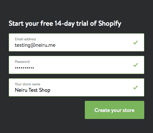 Sign Up Shopify With Your Email